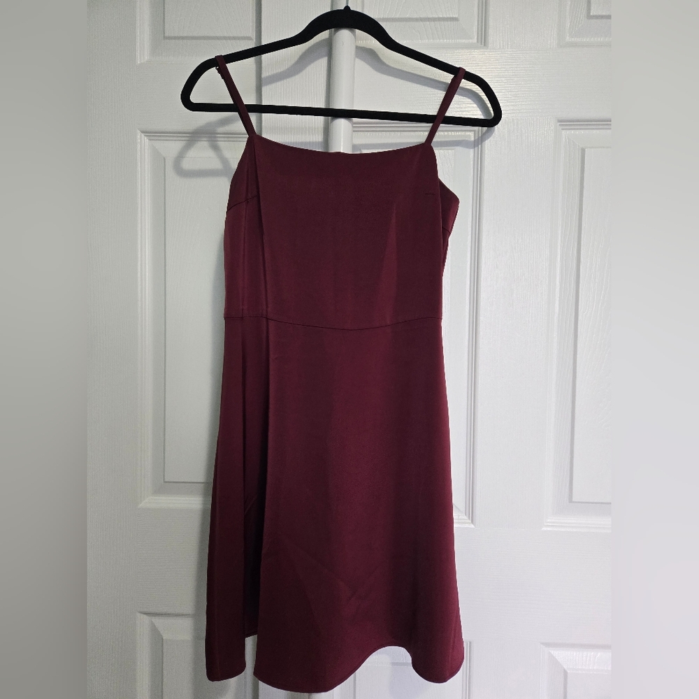 Francesca's Studio 19 Burgundy Dress